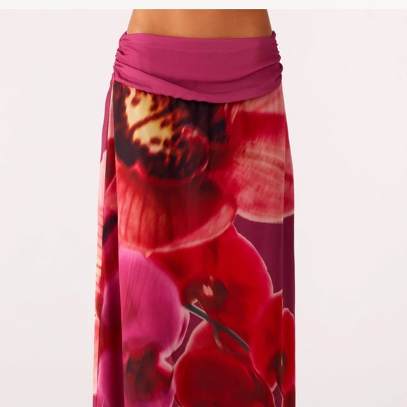 Peppermayo Dresses & Skirts - Peppermayo Pink and Red Floral Maxi Skirt